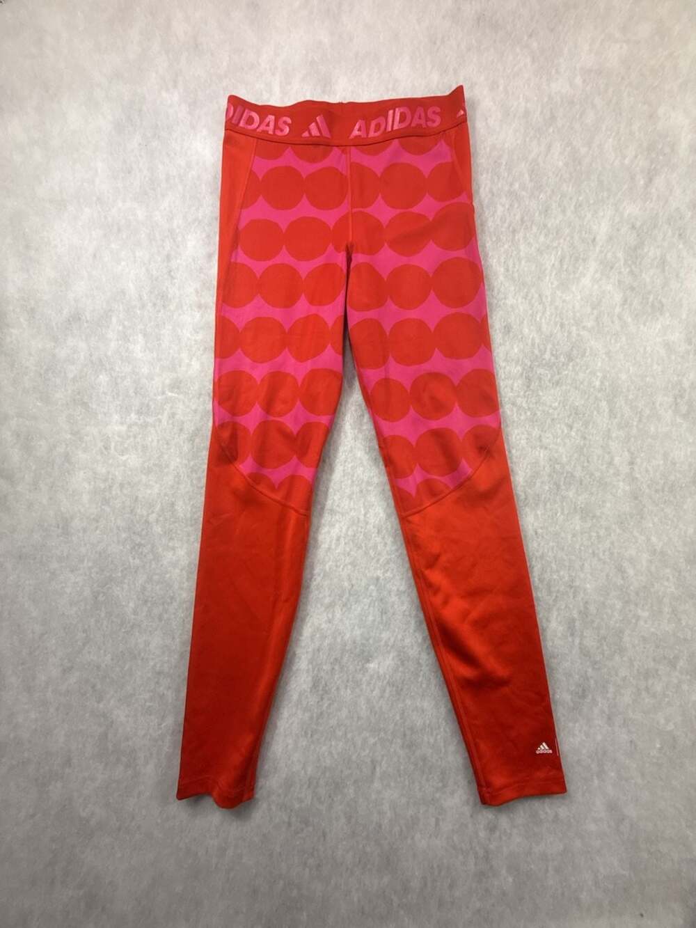 Adidas x Marimekko Techfit Leggings Size XL 14-15Y Red Pink